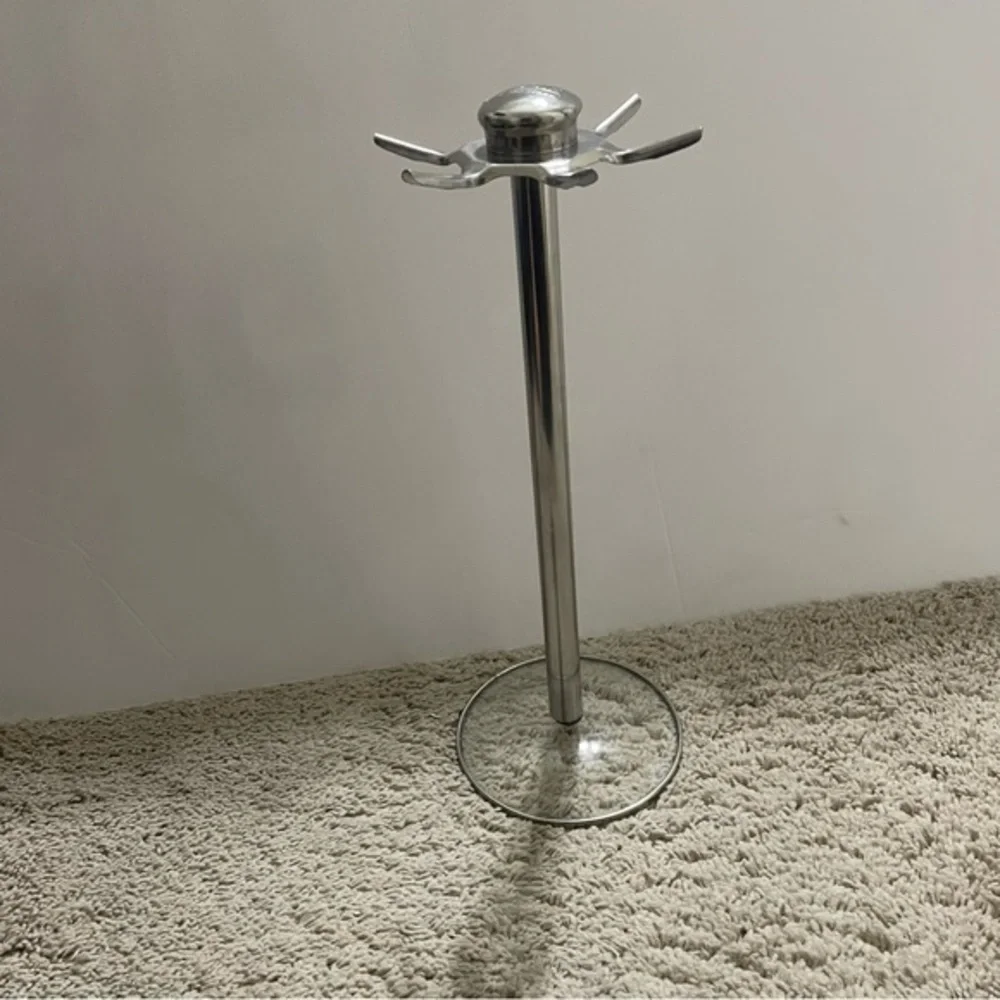 Modern Silver Metal Utensil Holder